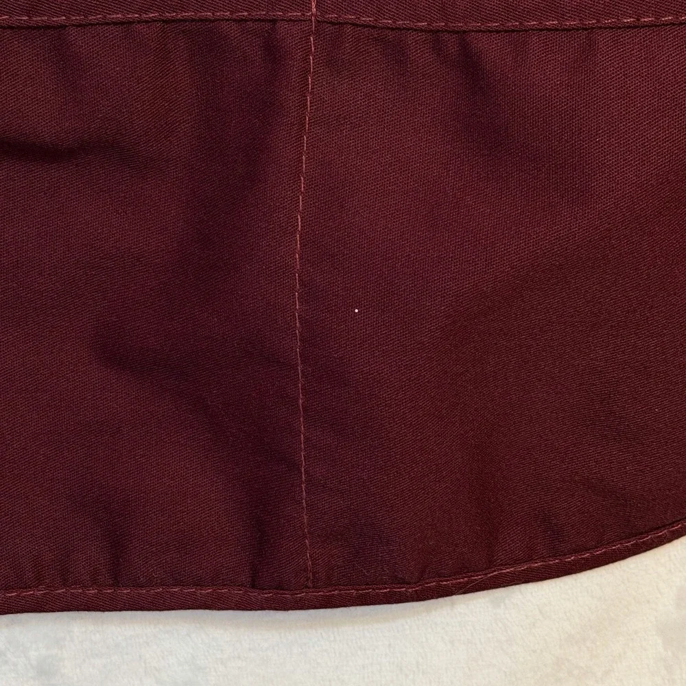 Omaha Steaks Bib Apron One Size Adult Bar Kitchen Barbecue Grill BBQ Maroon USA